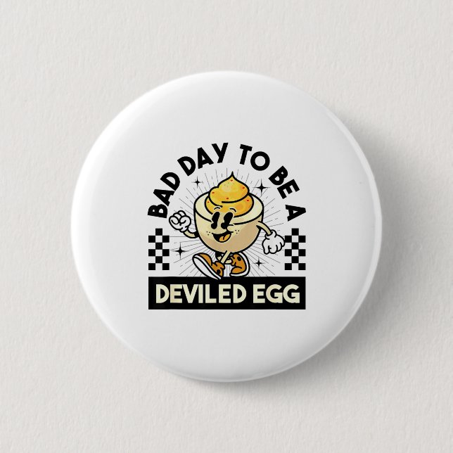 Bóton Redondo 5.08cm Deviled Egg Thanksgiving Eggs For Men Women Funny  (Frente)