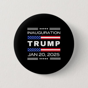 Bóton Redondo 5.08cm Dia da Inauguração do Presidente Donald J. Trump 2