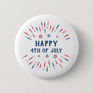 Bóton Redondo 5.08cm Dia da Independência 4 de julho Patriótico America