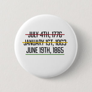 Bóton Redondo 5.08cm Dia da Independência História Negra