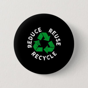 Bóton Redondo 5.08cm Dia da Terra Reduza o Reciclagem Incrível do Recic
