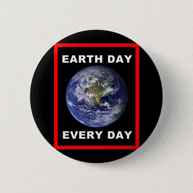 Bóton Redondo 5.08cm Dia da Terra Todos os Dias (Frente)