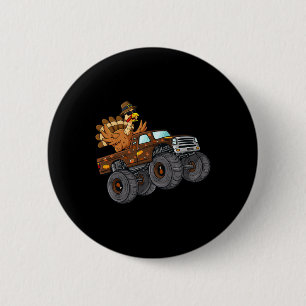 Bóton Redondo 5.08cm Dia de Ação de Graças à Turquia a Caminhar Monstro