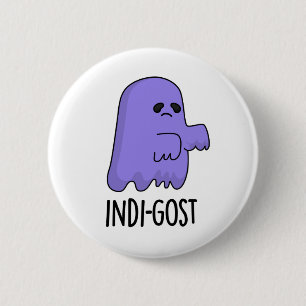 Bóton Redondo 5.08cm Dia de as Bruxas engraçado Indi-gost Indigo Ghost