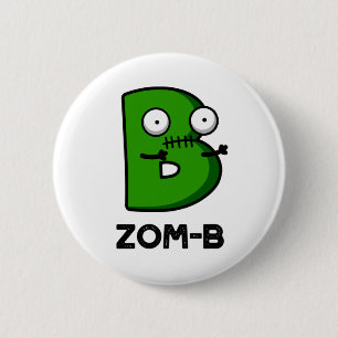 Bóton Redondo 5.08cm Dia de as Bruxas engraçado Zombie Alphabet Pun Zom