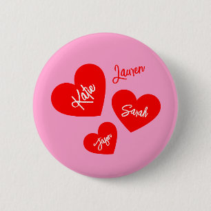Bóton Redondo 5.08cm Dia de as mães Rosa Personalizado