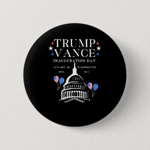 Bóton Redondo 5.08cm Dia de Inauguração da Vance Trump