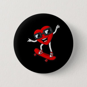 Bóton Redondo 5.08cm Dia de os namorados Heart Riding Skateboard Boys T