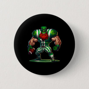 Bóton Redondo 5.08cm Dia de São Patrício Irish Leprechaun Wheel Player