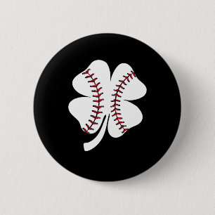 Bóton Redondo 5.08cm Dia de São Patrício Shamrock de Baseball Vintage