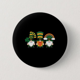 Bóton Redondo 5.08cm Dia de São Patrício Shamrock Sortudo Gnomos Irland