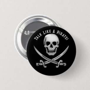 Bóton Redondo 5.08cm Dia do Pirata Jolly Roger