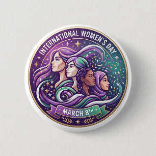 Bóton Redondo 5.08cm Dia Internacional da Mulher 8 de Março – Celebrand