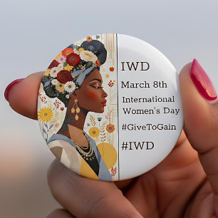 Bóton Redondo 5.08cm Dia Internacional da Mulher DIM #DêParaGanhar
