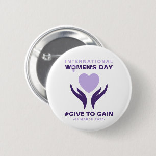 Bóton Redondo 5.08cm Dia Internacional da Mulher Give To Gain 2026