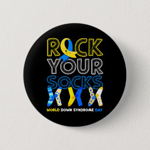 Bóton Redondo 5.08cm Dia Mundial da Síndrome de Down Rock Your Socks Co