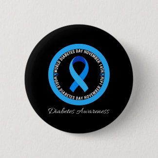 Bóton Redondo 5.08cm Dia Mundial do Diabetes 2023 Diabetes Tipo 1 Tipo