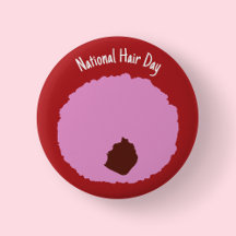 Dia Nacional do Cabelo - Insígnia Afro Rosa/