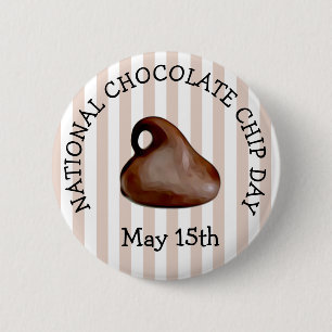 Bóton Redondo 5.08cm Dia Nacional do Chocolate 15 de maio Botão Feriado