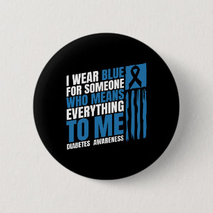 Bóton Redondo 5.08cm Diabetes Consciência Mês Mensagem Mãe T1 T2
