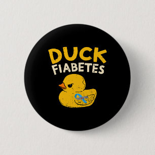 Bóton Redondo 5.08cm Diabetes Divertidos Sensibilização Duck Fiabetes E