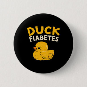 Bóton Redondo 5.08cm Diabetes Divertidos Sensibilização Duck Fiabetes E