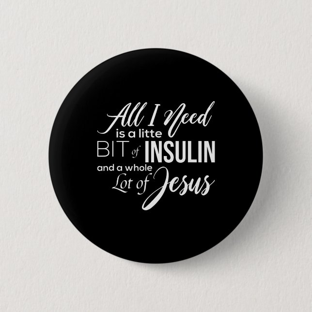 Bóton Redondo 5.08cm Diabetes Sensibilização Presentes Diabéticos Insul (Frente)