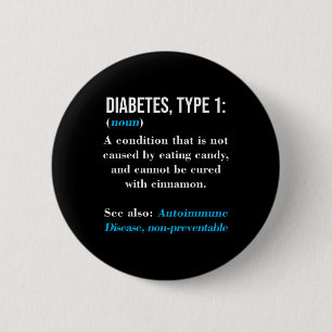 Bóton Redondo 5.08cm Diabetes Tipo 1 Definição Doença Autoimune