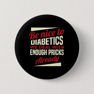 Bóton Redondo 5.08cm Diabetes Tipo 1 Diabetes T1d Sensibilização para o