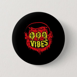 Bóton Redondo 5.08cm Diabo 666 Vibes - Estilo Retro 666 Mau Funny Hallo