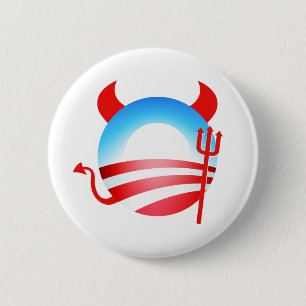 Bóton Redondo 5.08cm Diabo de Obama