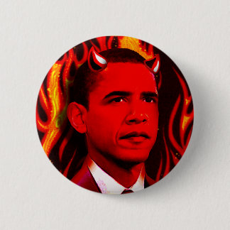 Bóton Redondo 5.08cm Diabo vermelho - Barack Obama