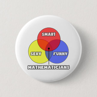 Bóton Redondo 5.08cm Diagrama Venn.. Matemáticos