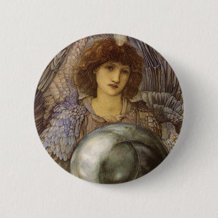 Bóton Redondo 5.08cm Dias da Criação, Primeiro Dia de Burne Jones