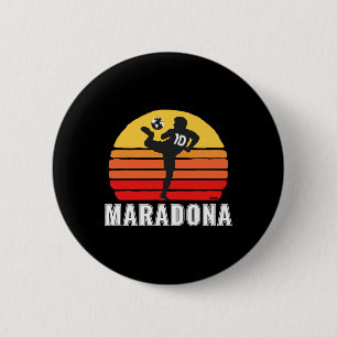 Bóton Redondo 5.08cm Diego Maradona Taquito Movimento de Futebol #10 Fu