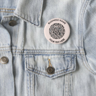 Bóton Redondo 5.08cm Digitalizar o ID do Código QR rosa para o meu Blus