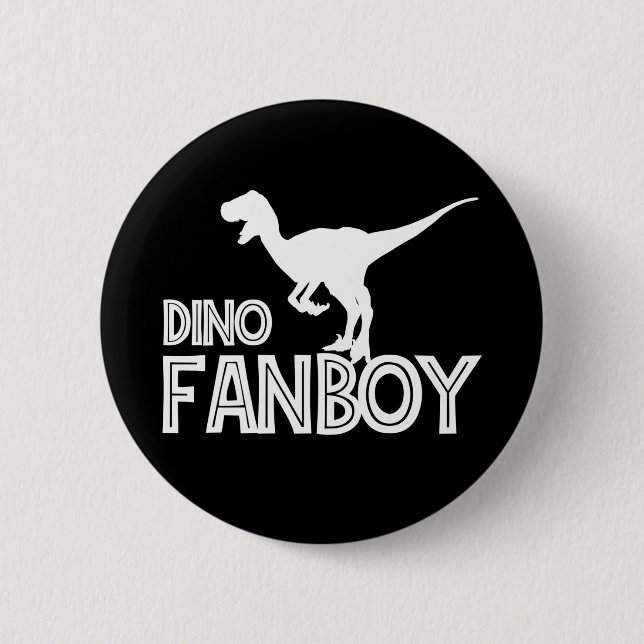 Bóton Redondo 5.08cm Dino Fanboy - Lover do Dinossauro (Frente)