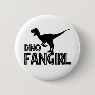 Bóton Redondo 5.08cm Dino Fangirl - Lover do Dinossauro