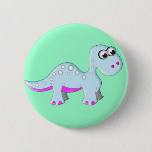 Bóton Redondo 5.08cm Dinossauro bonito dos desenhos animados