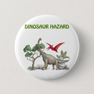 Bóton Redondo 5.08cm Dinossauro Hazard