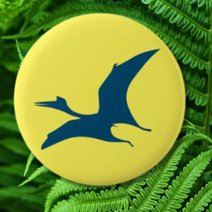 Bóton Redondo 5.08cm Dinossauro jurássico Amarelo