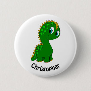 Bóton Redondo 5.08cm Dinossauro Personalizado Fofo