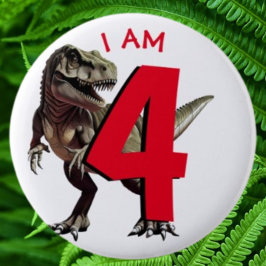 Bóton Redondo 5.08cm Dinossauro T Rex