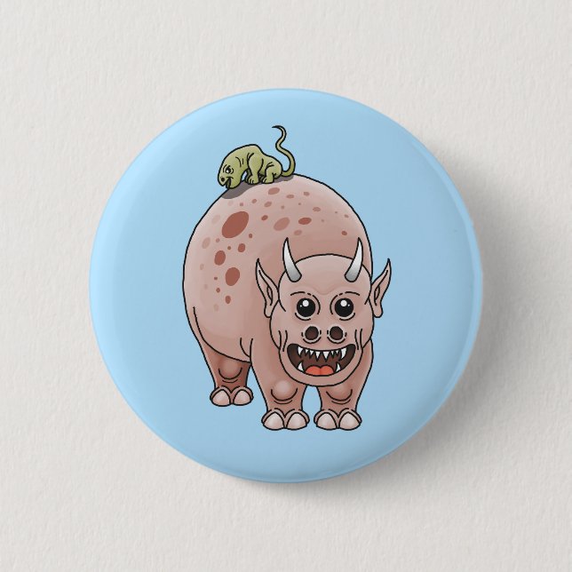 Bóton Redondo 5.08cm Dinossauros fantasmas (Frente)