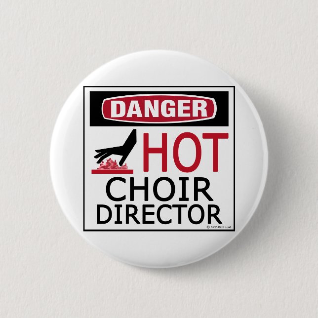 Bóton Redondo 5.08cm Diretor do Coro Quente (Frente)