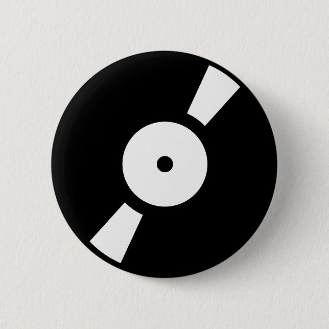 Bóton Redondo 5.08cm disco de vinil retrô (Frente)