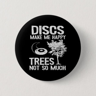 Bóton Redondo 5.08cm Discos me fazem feliz disco Golf citar um presente