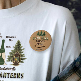 Bóton Redondo 5.08cm Distintivo da Equipe da Noiva do Acampamento Rústi