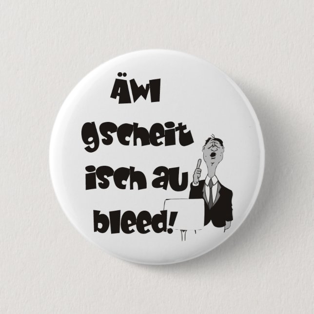 Bóton Redondo 5.08cm Dito Schwäbischer Inteligente vez nove (Frente)