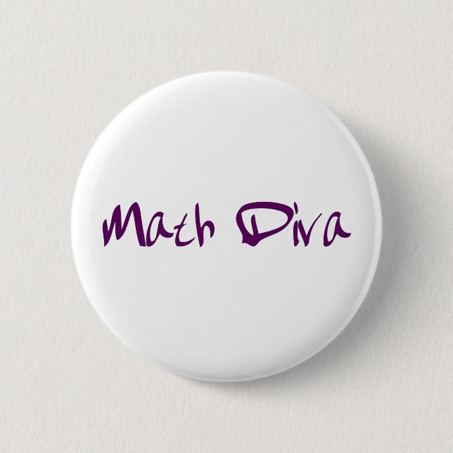 Bóton Redondo 5.08cm Diva da matemática (Frente)